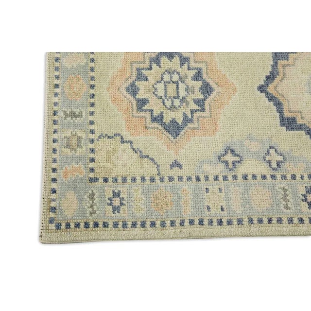 Turkish Oriental Hand Knotted Rug Turkish Oushak 2'2" x 2'9" For Sale - Image 3 of 5