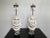An extraordinary and highly uncommon pair of postmodern ceramic table lamps by California ceramic artist Roy Hamilton,...