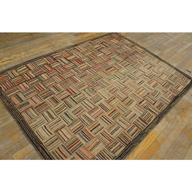 Antique American Hooked Rug For Sale - Image 11 of 14