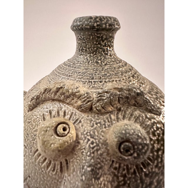 Ceramic 1980s Face Jug by Db Garner Turn & Burn Pottery For Sale - Image 7 of 12