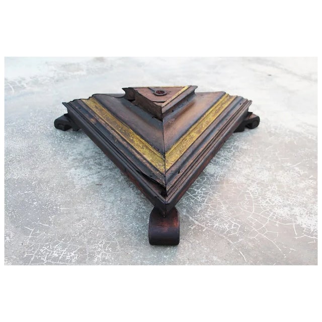 Baroque 18th Century Baroque Antique, Large Floor Base Candelabra From an Altar For Sale - Image 3 of 9