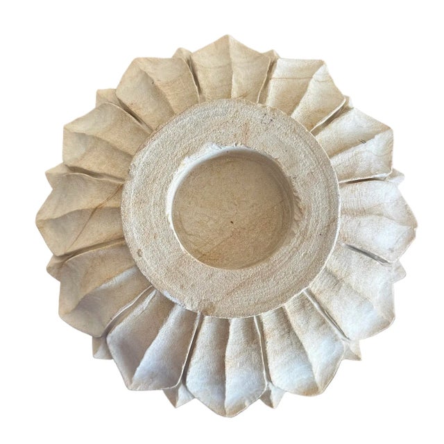 Handmade 19th Century Heavy Stone Italian Bowl With Petals For Sale - Image 4 of 4