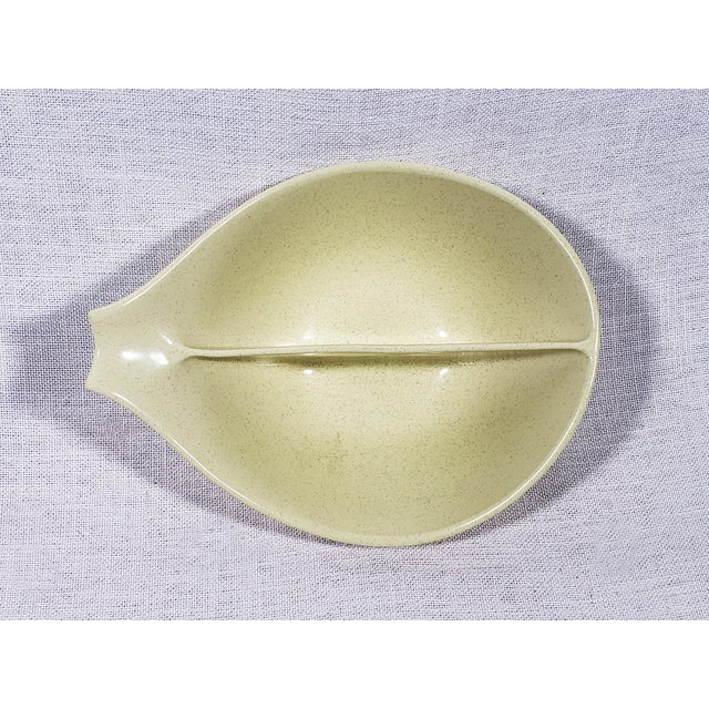 Mid-Century Modern Vintage Original Mid-Century Modern Fish Tail Divided Ceramic Serving Dish (Monterey California Pottery) For Sale - Image 3 of 6