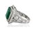 Platinum ring with one Gubelin certified 6.81 carat emerald and 4.71 carats of round brilliant diamonds. 18.66 grams