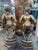 Metal Vintage 1930s Aspara Musical Ladies Playing Dholak Indian Bronze Statues - Set of 2 For Sale - Image 7 of 10