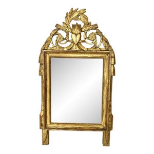 Late 19th Century French Louis XVI Giltwood Wall Mirror