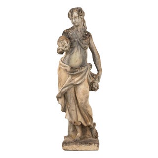 Large Autumn Goddess of the Four Seasons Garden Figure, Italy, Late 20th C. For Sale