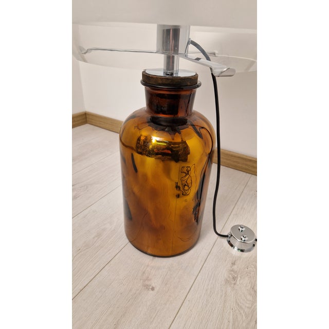 Vintage Porcino Table Lamp with Large Glass Base by Luigi Caccia Dominioni for Azucena, 1950s For Sale - Image 14 of 17