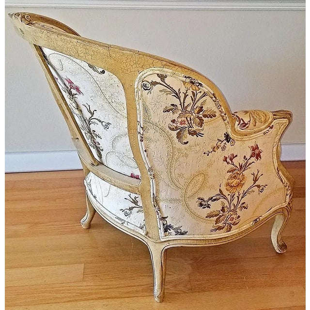 Late 19th Century Louis XV French Style Painted Assembled Bergeres - Set of 2 For Sale - Image 5 of 13