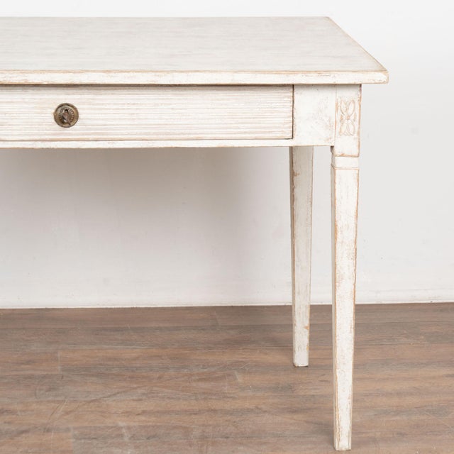 19th Century Swedish White Painted Desk or Side Table For Sale - Image 12 of 14