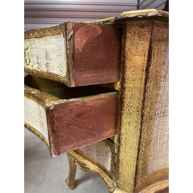 Italian Florentine Nightstands Pair For Sale - Image 9 of 11