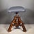 19th Century Reupholstered Antique Swivel Walnut Stool c.1880-1920 For Sale - Image 5 of 6