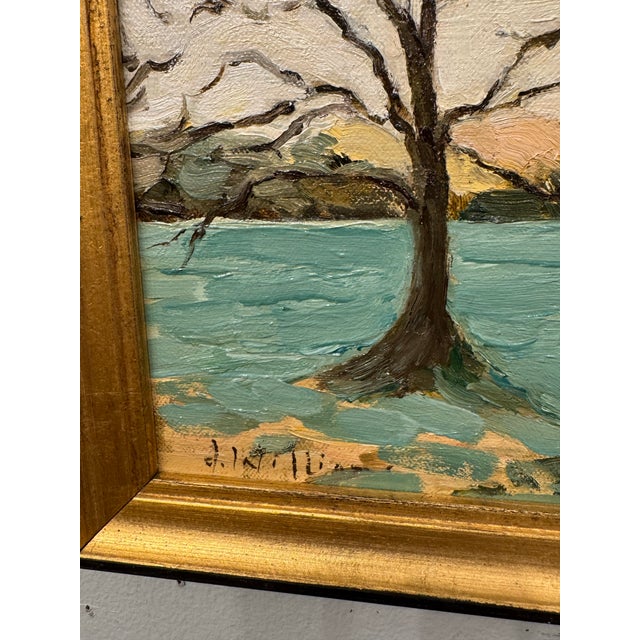 This stunning still life oil painting of single willowing tree is a great way to add a bit of classic appeal to the walls...