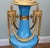 Blue Empire Revival French Classical Porcelain Ormolu Urns, Set of 2 For Sale - Image 8 of 11