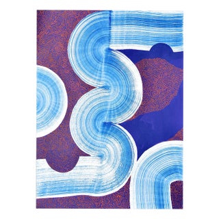 Sumit Mehndiratta, Curved Sunset, Acrylic on Paper For Sale