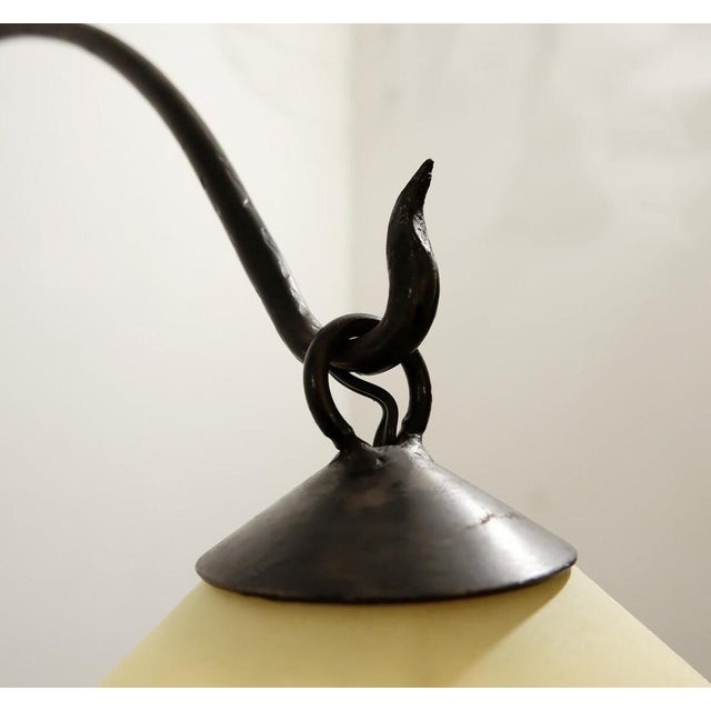 Mid-Century Wrought Iron Tripod Floor Lamp with Shelf, Italy, 1960s For Sale - Image 10 of 12