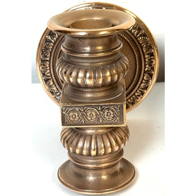 Bronze Pair of Tiffany Studios Style Two-Light Bronze Theatre Sconces, Circa 1900 For Sale - Image 8 of 12