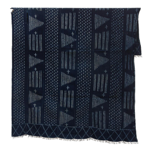 Dogon African Celestial Geometry Indigo Throw