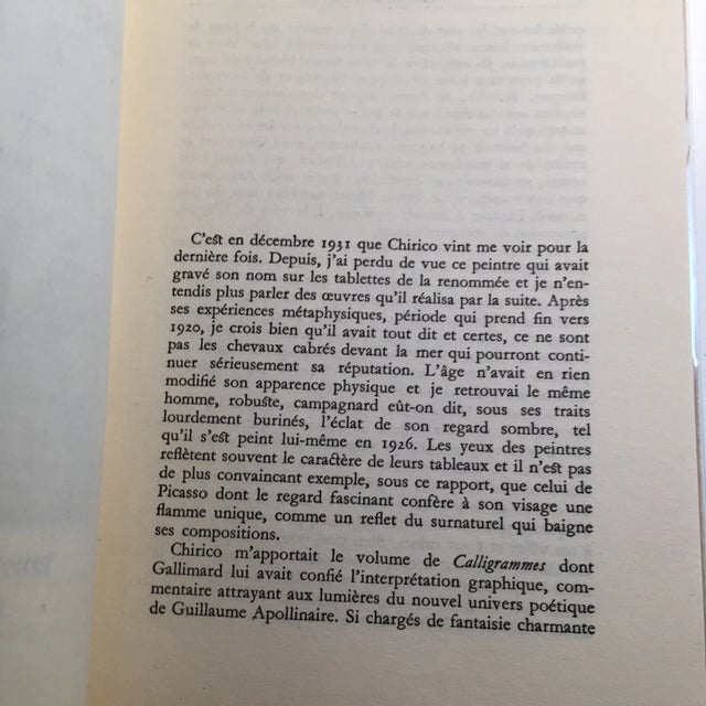 French Vintage 1946 Giorgio De Chirico Le Voyant Book For Sale - Image 3 of 11