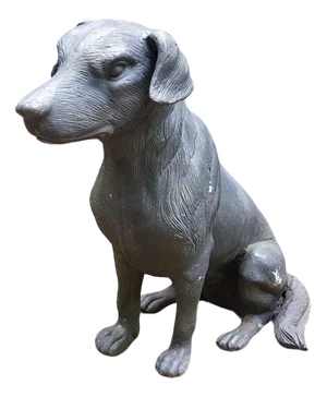 Large Antique Cast Iron Statue of a Hunting Dog