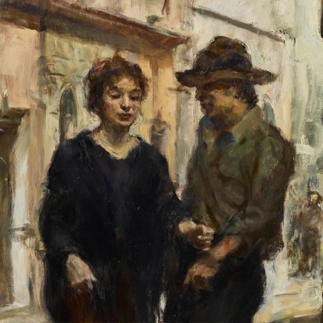 Italian Late 20th Century Oil on Canvas Painting of Ron Hicks, Framed For Sale - Image 3 of 10