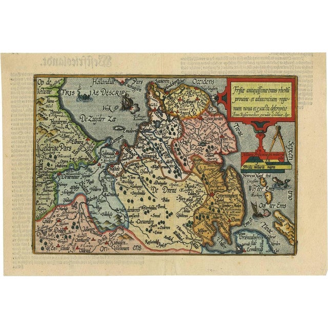 Antique Map of Friesland the Netherlands by J. Bussemacher, 1596 For Sale - Image 10 of 10