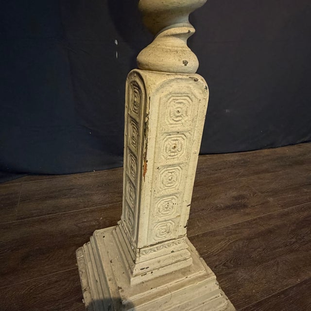 Monumental 19th Century French Wood Church Altar Candlesticks For Sale - Image 9 of 12