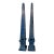 Vintage Pair of Lapis Paint Decorated Tall Obelisks For Sale