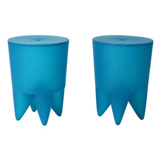 Set of Bubu Stool in Translucent Blue by Philippe Stark for XO, 1990s For Sale