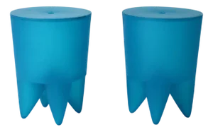 Set of Bubu Stool in Translucent Blue by Philippe Stark for XO, 1990s