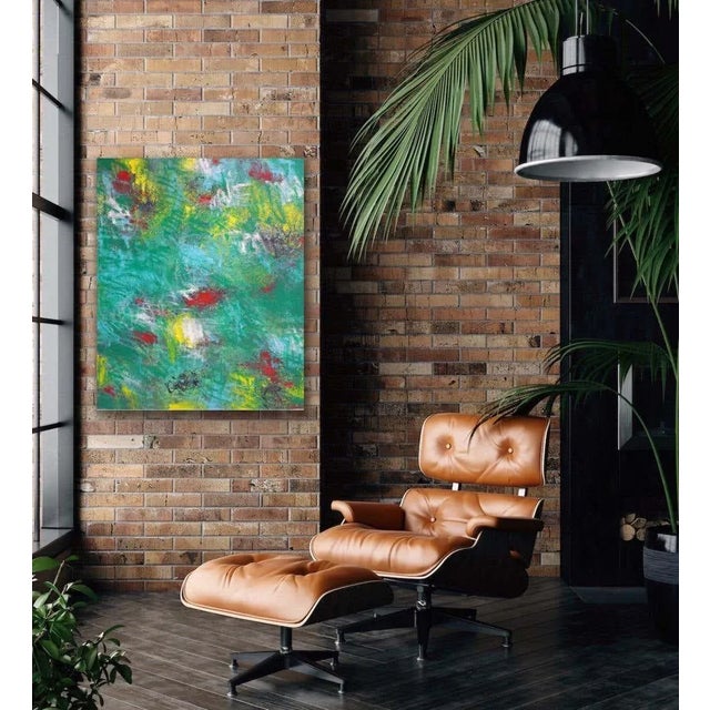 Mirtha Moreno Large Oil Painting on Canvas Titled: “Emerald City” 2015 For Sale - Image 10 of 12