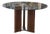 Circular Table with Base Covered in Brown Leather by Tito Agnoli for Matteo Grassi, 1970s For Sale