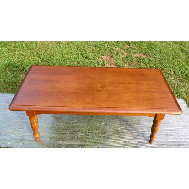 Vintage Heywood Wakefield Solid Maple Colonial Style Coffee Table