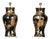 Large English Chinoiserie Papier-Mâché Table Lamps, 1950, Set of 2 For Sale