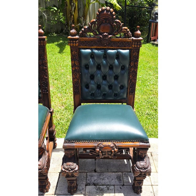 Antique Italian Renaissance Revival Library Dining Table Marble & Mahogany For Sale - Image 13 of 13