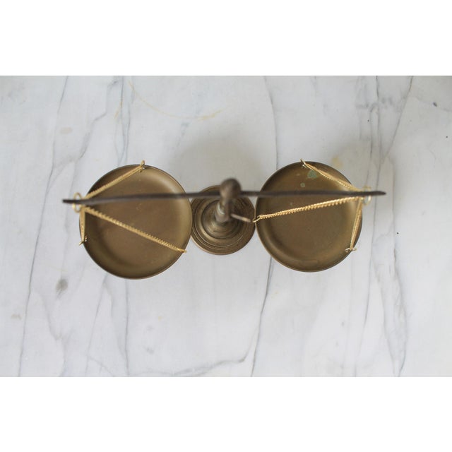 Brass Vintage Brass Scales of Justice For Sale - Image 8 of 9