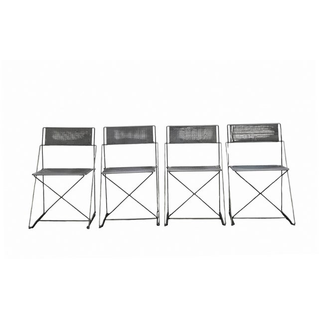 1980s Nuova X-Line Omli Stackable Chairs by Niels Jørgen Haugesen for Magis, Italy, 1980s, Set of 4 For Sale - Image 5 of 7