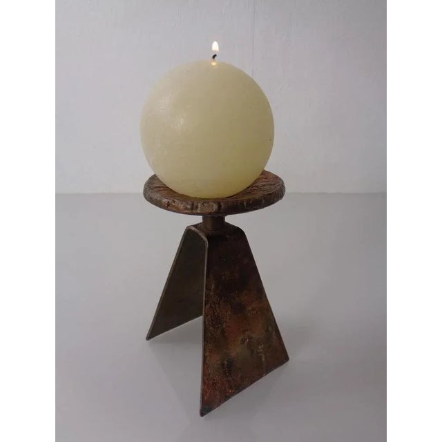 Germn Brutalist Copper and Brass Candleholder, 1960s For Sale - Image 9 of 18