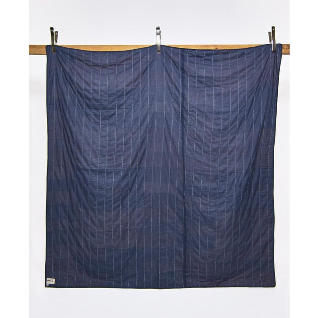 Contemporary Anchal Multi-Check Patchwork Quilt Bedding, King Size For Sale - Image 3 of 8