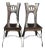 Fanciful Bohemian Style Accent Chrome and Oak Chairs - a Pair For Sale
