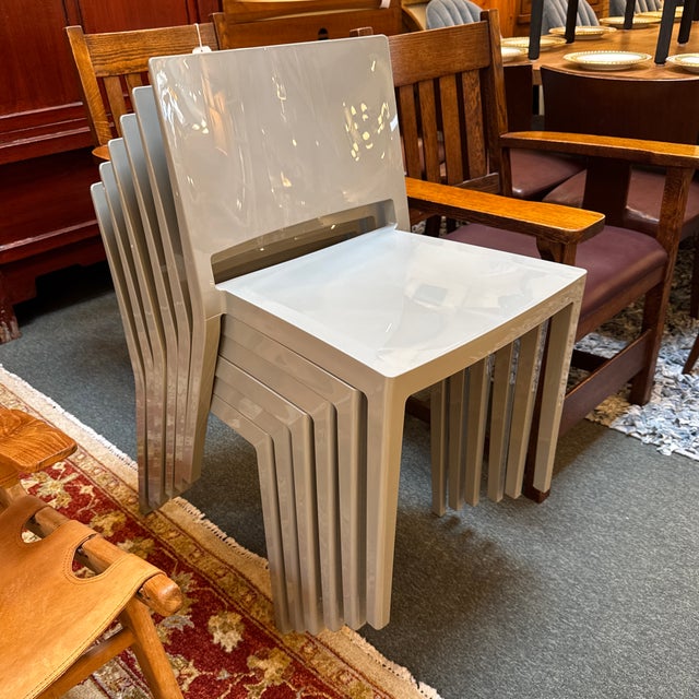 2010s Piero Lissoni for Kartell Lizz Stacking Chairs, Set of Six For Sale - Image 5 of 12