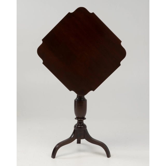18th Century Federal Mahogany Tilt Top Candle Table Antique For Sale - Image 4 of 13