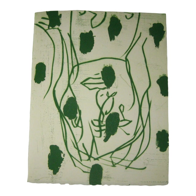 1992 Grune Punkte Abstract Etching and Aquatint by George Baselitz For Sale