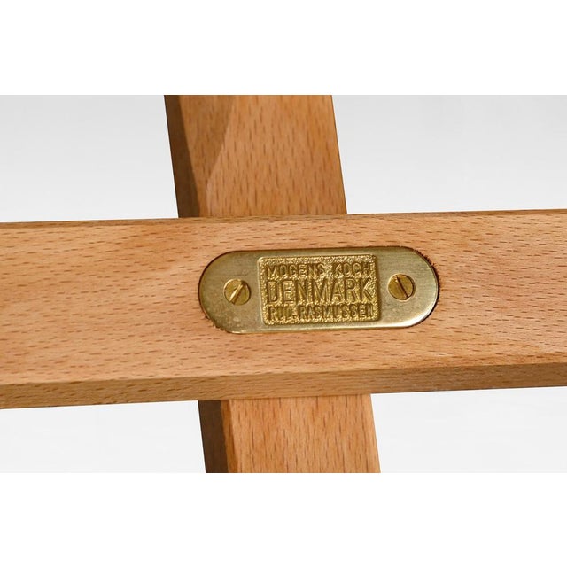 Wood Vintage Folding Safari Chair by Mogens Koch for Rud Rasmussen, 1960s For Sale - Image 7 of 8