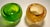 Set of 2 MCM Murano Sommerso Style Votive Candle Holders Geode Sugared Glass Aprox. dimensions: 3.4"H x 3.5" diameter Very...