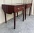 English Bombay Company Mahogany Drop-Leaf One-Drawer Side Tables | Federal Style End Tables, a Pair For Sale - Image 3 of 12