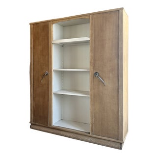 Art Deco Oak Bookcase, 1940s For Sale