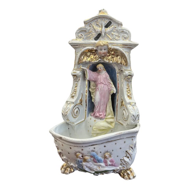 Vintage Italian Porcelain Watercase, 1950s For Sale