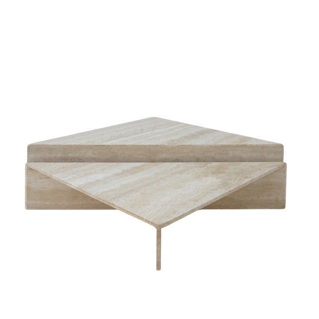 Roche Bobois 1980s Modernist Travertine Coffee Table For Sale - Image 4 of 11