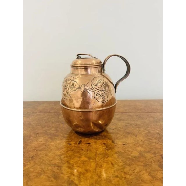 Victorian Copper Ornate Jersey Can, 1880s For Sale - Image 4 of 5